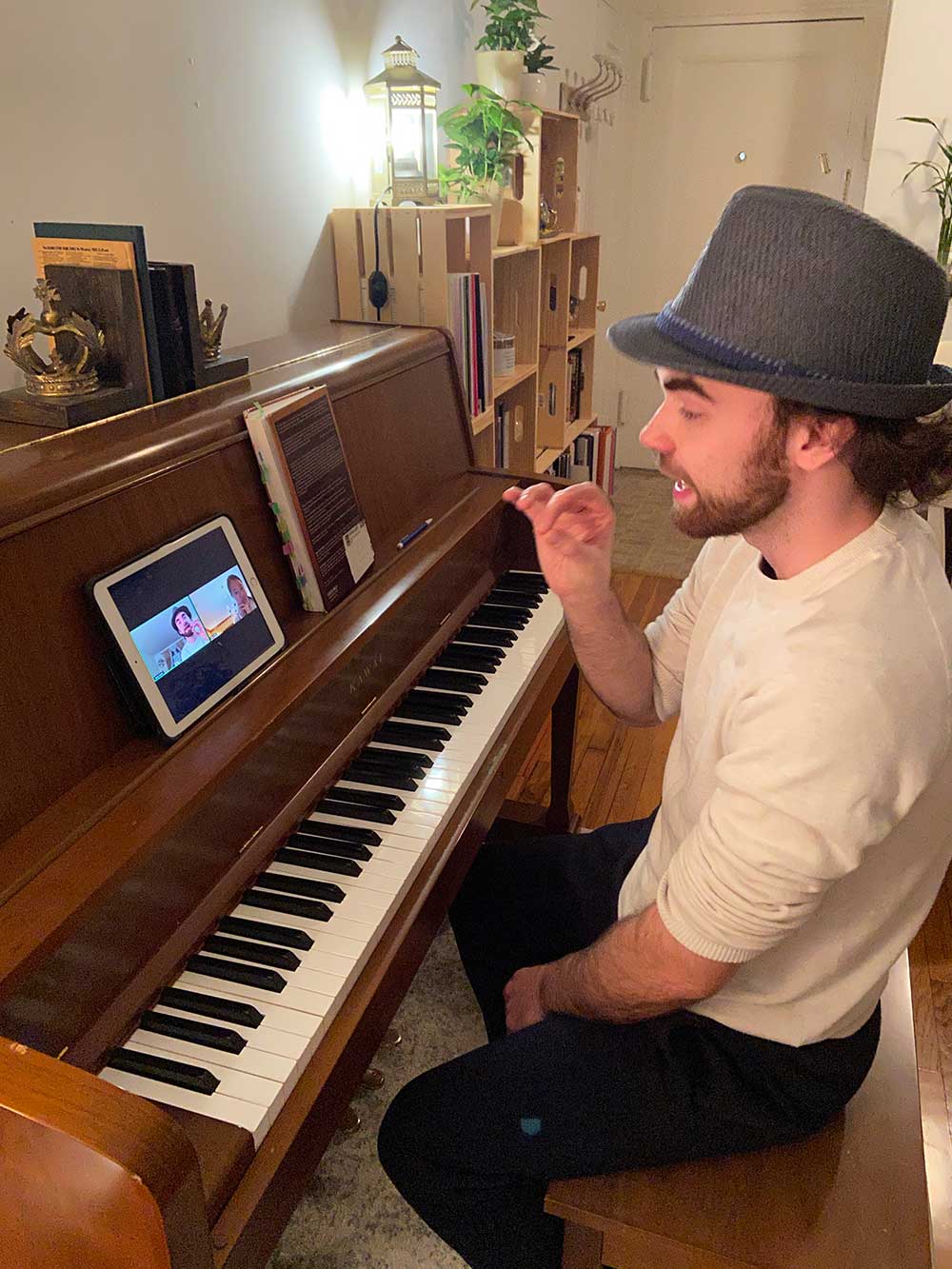 Julian Jenson teaching classical piano online.